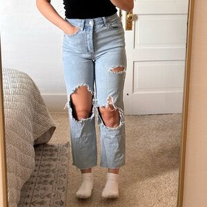Wild fable distressed straight leg jeans